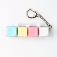 Custom Design Keycap Fidget Keychain Keycap Keyboard Click Fidget Cute Keychain Stim Toy Stress Relief
