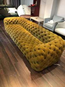 <span class=keywords><strong>Divano</strong></span> Chesterfield in Pelle Stile Moderno Italiano di Lusso Exeon <span class=keywords><strong>Chester</strong></span> Moon Blue a Tre Posti per Soggiorno - Product Image 4