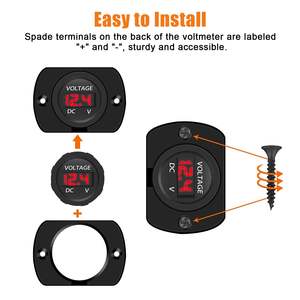 Цифровой Вольтметр для автомобильного аккумулятора, 12 В, 24 В - Product Image 3