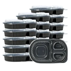 New Dome Lid 8020 PP Microwavable Food Grade Disposable Plastic Food Containers Meal Prep Lunch Bento Box For Catering