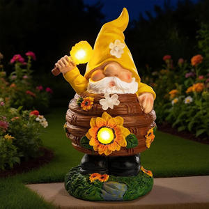 Nuevos Adornos Solares de Resina para Jardín, Decoración Confuciana, Duendes y Elfos para Iluminación Exterior de Jardín, Ideal para Regalo de Inauguración de Casa - Product Image 3