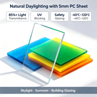 Plaque en polycarbonate solide sur mesure OEM, 100 % matière vierge, résistante aux UV, pour panneau PC de toit ouvrant ou auvent