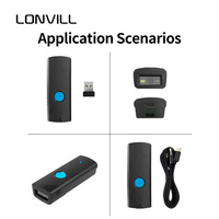 OEM Handheld Blue Tooth Mini portátil inalámbrico 1D 2D Qr código escáner de código de barras con memoria