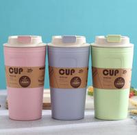 Botol air minum olahraga bambu plastik mudah terurai bebas 2024 BPA dengan logo kustom