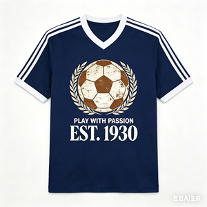 เสื้อฟุตบอลสั่งทำพิเศษ ระบายอากาศได้ดี แห้งเร็ว ชุดกีฬาแบบซับลิเมชั่น ชุดฟุตบอลย้อนยุค ชุดแข่งขันกีฬา เสื้อสั่งทำพิเศษ - Product Image 1