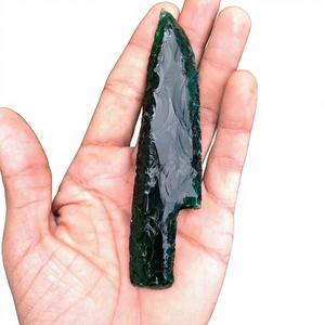 Top Handmade Emerald Green Glass Knife Collection Ritual Altar Crystal Blades, Decorative Display <b>Set</b>, Spiritual Home Decor Gift - Product Image 1