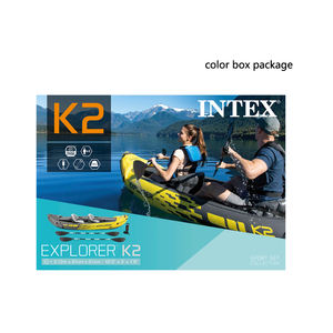 <span class=keywords><strong>INTEX</strong></span> Explore <span class=keywords><strong>K2</strong></span>, <span class=keywords><strong>kayak</strong></span> para 2 personas, bote inflable de PVC fuerte con 3 cámaras de aire, paleta para deportes acuáticos para actividades al aire libre a la deriva - Product Image 6