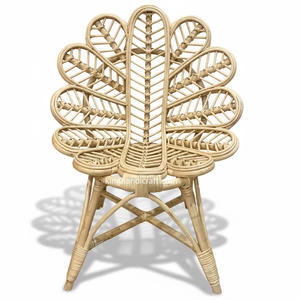 Silla Infantil de Ratán Tejida a Mano con Características de Seguridad para Uso en Exteriores y Salón, Decoración para Fiestas de Cumpleaños y Eventos - Product Image 1