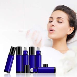 Venta al por mayor de botellas de rodillo de aceite esencial azul vacías resistentes a los rayos UV 10ml desodorante Perfume suero labio esmalte rollo en botellas - Product Image 2