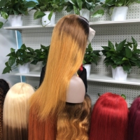 Perruque 4x4 en dentelle transparente, cheveux humains vierges Remy birmans, ondulés, nœuds blanchis, 10"-40", couleur ombrée T1B/4/30