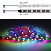 Tira de Luces LED Flexible WS2812B 5050RGB USB Epistar Programable y Direccionable de 30/60/144 LED con Control Remoto IP20-67 de SHENZHEN