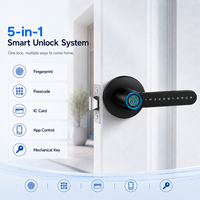 Aluminiumlegering Fabrieksprijs Vingerafdrukdeurslot Smart Home Security Tuya BLE Wachtwoord Sleutelkaart voor kantoorbeveiligingspoort