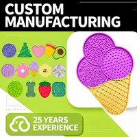 Tapis de léchage pour chiens et chats Icea Cream, tapis d'alimentation lente en silicone, vente en gros, expédition rapide en 3 jours, 4 couleurs en stock, tapis d'alimentation pour animaux de compagnie