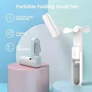 Mini ventilateur portable à 3 vitesses, USB C, 2000 mAh, rechargeable, petit ventilateur de poche avec batterie externe pour les voyages, l'extérieur, la maison - Product Image 6