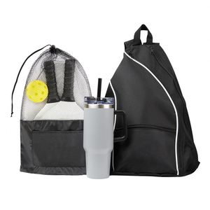 Kit de Pickleball en Gros : Sac à Dos de Transport en Polyester 600D, Gobelet Isotherme en Acier Inoxydable de 40 oz, 2 Raquettes, 1 Balle pour le Sport et le Fitness - Product Image 2