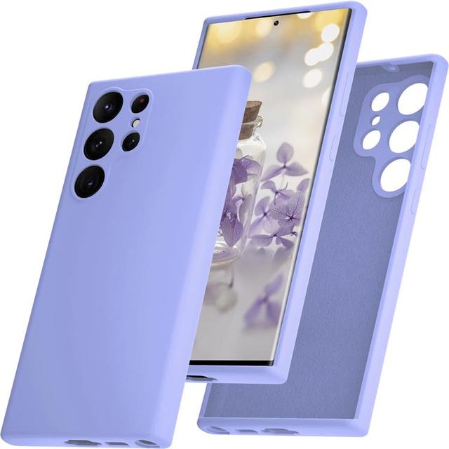 For Samsung Galaxy S23 Ultra S21 S22Plus Case Liquid Silicone TPU Phone Back Cover Anti-fingerprint Protective Case