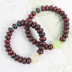 Blood Sandalwood <b>Bracelet</b> 27 Beads <b>Ball</b> Shape Ethnic Style Buddhist Beads For Men Women Gift Jewelry - Product Image 3