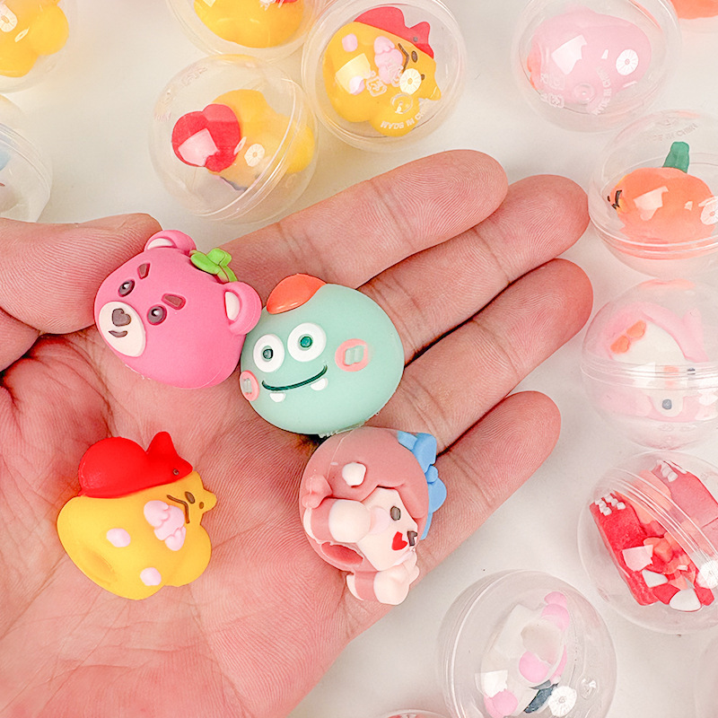 Transparent 32mm Doll Gashapon Ball Coin