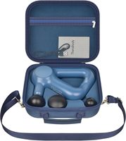 Étui portable carré en EVA avec poche zippée en filet intégrée pour chargeur et accessoires – Étui pour pistolet de massage en EVA