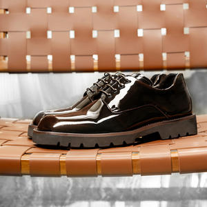 Chaussures habillées pour hommes de haute qualité, à bout carré, à lacets, respirantes, antidérapantes, pour le bureau et la carrière, style Derby - Product Image 4