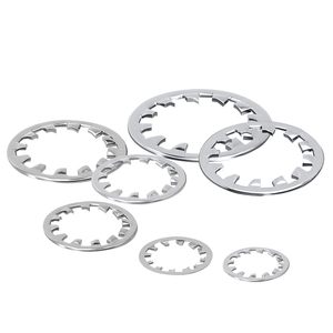 Rondelle dentelée en acier inoxydable M3 M4 M5 M6 M8 DIN 6797 finition naturelle pour fixation par boulons et écrous, usage général industrie lourde - Product Image 2