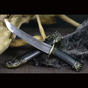 Cuchillo corto forjado Longquan <span class=keywords><strong>de</strong></span> 35 cm <span class=keywords><strong>para</strong></span> exteriores, espada <span class=keywords><strong>de</strong></span> bolsillo, espada pequeña, cuchillos <span class=keywords><strong>de</strong></span> acero con patrón integrado, cuchillos con escamas invertidas - Product Image 4