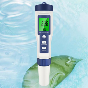เครื่องทดสอบคุณภาพน้ำอุณหภูมิเกลือแบบ5 in 1เครื่องวัดค่า PH แสงไฟดิจิตอล - Product Image 1