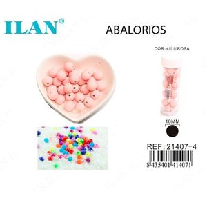 ILAN Abalorios de 10mm en Color Rosa para la Creación de Joyería - Product Image 1