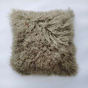 Funda de Almohada Cuadrada de Lujo, Hecha a Mano, de Piel de Cordero Rizada, con Diseño de Patchwork, para Sofá, <span class=keywords><strong>Hogar</strong></span> y Hotel, Precio de Fábrica - Product Image 1