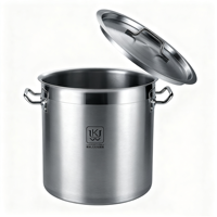 Style nordique 0,8 mm d'épaisseur 201 Acier inoxydable de qualité alimentaire Pots de cuisson Pots à soupe pour restaurant