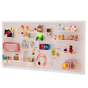 Bắc Âu <span class=keywords><strong>DIY</strong></span> kim loại Pegboard Wall Mount Organizer Rack hiển thị cho sơn móng tay đồ trang sức nhà để xe nhà bếp phòng khách đồ dùng lưu trữ - Product Image 5