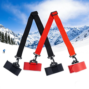 Cinghia Regolabile a Doppio Lato in Nylon per Borsa da Sci, Tracolla per Bastoncini da Sci e Attrezzatura - Cintura per Trasporto a Mano con Gancio Resistente - Product Image 2