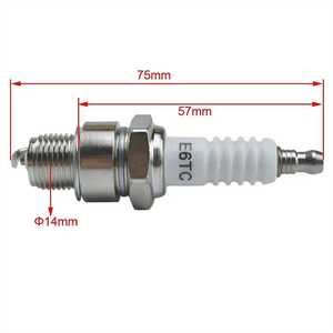 Bougie d'allumage pour moto E6TC BP6HS pour Yamaha PW50 PW80 PW60 <span class=keywords><strong>LT50</strong></span> LT80 50cc-150cc ATV <span class=keywords><strong>Quad</strong></span> Moped Scooter Dirt Bike - Product Image 2