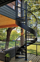 DB Moderne Durable Moderne Intérieur En Acier Center Post Stringer Escalier En Spirale avec Barre Verticale Rampe