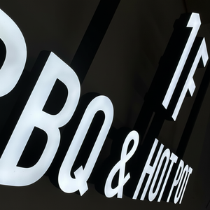 ป้าย3D ข้อความธุรกิจตัวอักษรในร่มกลางแจ้งมีไฟด้านหลังติดโลโก้ช่องเรืองแสงตัวอักษร - Product Image 1
