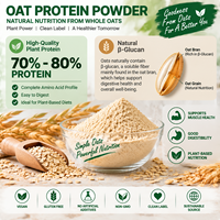 Poudre de protéines d'avoine végétalienne, protéines végétales, emballage prêt à la vente, sachet, pot, boîte pour les distributeurs et les propriétaires de marques, sans gluten