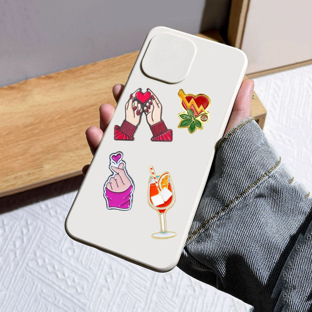 Customized Enamel Gold Plated Phone Case Back Badge UV Transfer Adhesive Logo Label Embossed Nickel Plate Metal Stickers