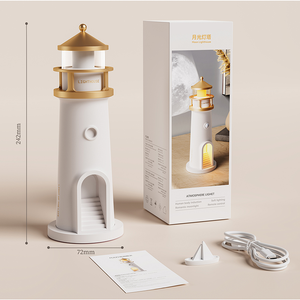 2025 <strong>Moonlight</strong> Lighthouse Ambient Light Projector, Bedroom <strong>Sleep</strong> Healing Rechargeable Night Lights Birthday Gift - Product Image 1