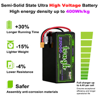 Высоковольтная твердотельная батарея 12S 46.2V 25Ah 25000mAh 400Wh/Kg 3C/5C для тяжелых условий эксплуатации, требующая постоянной мощности, для передовых технологий