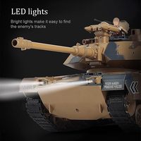 Dwi Dowellin 1/18 Uzaktan Kumandalı M1A2 RC Tankı, 2.4Ghz, 10 Kanallı Abrams Ana Muharebe Tankı, Çocuklar ve Yetişkinler için Askeri Oyuncak
