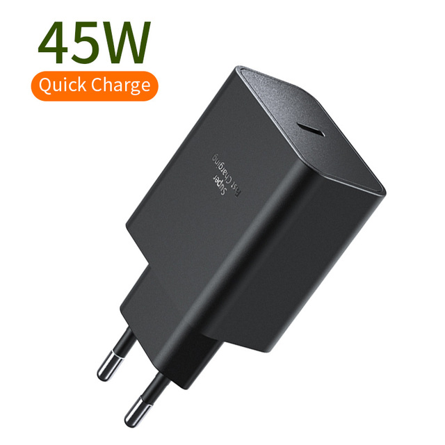 45W USB C PD PPS Charger EU Plug Compact Wall Charger Fast Charging Power Adapter for Smartphone Tablet Laptop