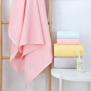 Ensemble de serviettes de bain douces et épaisses en coton 100% avec un design uni teint en couleur unie - Utilisation de luxe pour les spas et les hôtels, résistant aux enfants - Rouya A096 - Product Image 5