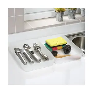 多功能烘焙烹饪工具架PP餐具室餐具储物托盘塑料厨房用具抽屉收纳器