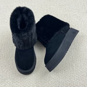 Hot Selling Plush Fur <b>Boots</b> Slouchy Warm Snow <b>Boot</b> Women Ankle <b>Boots</b> Thick <b>Slip</b>-<b>on</b> Plush Warm Shoes Winter Footwear - Product Image 6