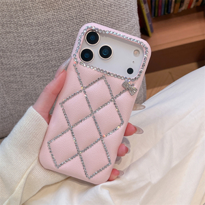 เคสโทรศัพท์มือถือหนัง PU ลายตารางลายแกะคุณภาพสูงสำหรับ iPhone 16 15 14, เคสสำหรับ iPhone 17 Pro Max สีขาวสำหรับสาวๆ - Product Image 4