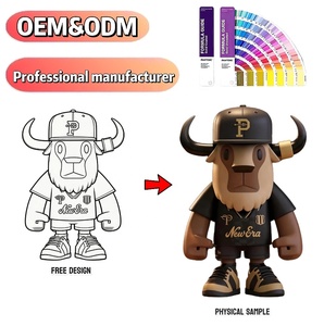 Personaliza tu propio diseño: Figura <span class=keywords><strong>de</strong></span> toro estilo gorra <span class=keywords><strong>de</strong></span> béisbol, juguete coleccionable, decoración <span class=keywords><strong>de</strong></span> escritorio, regalo, figura <span class=keywords><strong>de</strong></span> vinilo, estatuas <span class=keywords><strong>de</strong></span> figuras <span class=keywords><strong>de</strong></span> juguete - Product Image 1