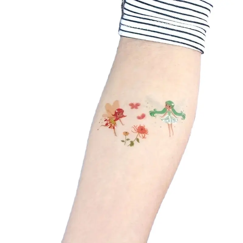 12 Sheets Flower Fairy Tattoos Sticker For Girls Perfect Gift For Girls Birthdays Outdoor Sports Parties