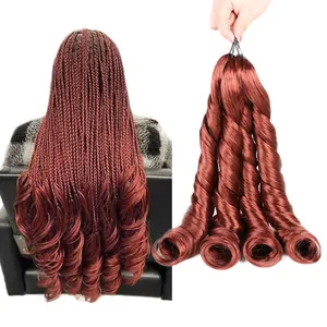 Julianna Pony Style 24 pouces lâche vague bouclés spirale boucles attachement extensions espagnoles français Curl tressage cheveux