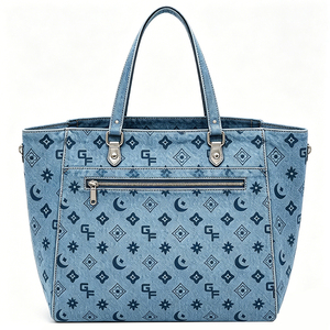 Bolso Tote de Lona y Mezclilla para Mujer con Logotipo Personalizado OEM, Bolso de Mano de Gran Capacidad, Diseño de Diseñador, para Uso Diario Informal - Product Image 3