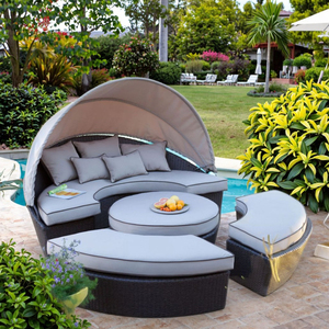 Audu bền ngoài trời wicker Vua kích thước giường đa năng trong nhà/ngoài trời đi văng cho phòng khách phòng ngủ bệnh viện kho trường - Product Image 4